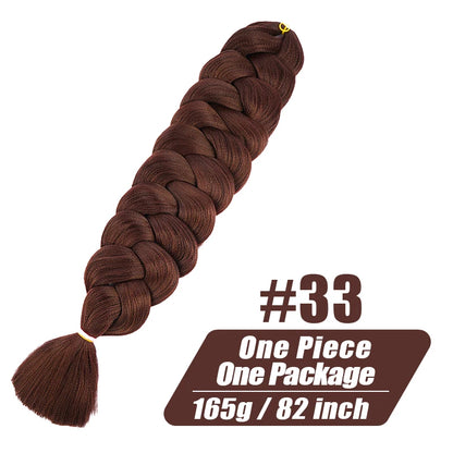 82 Inch Long Jumbo Braiding Hair Synthetic Braids Crochet Hair Extensions 165g