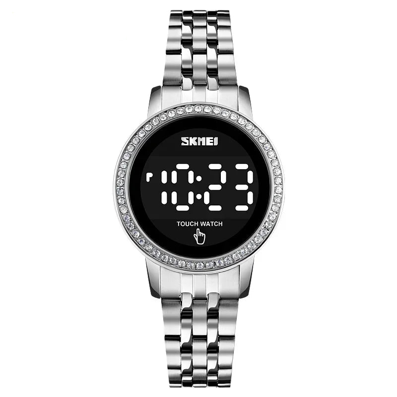 Digital LED Touch Diamond Waterproof Wristwatches