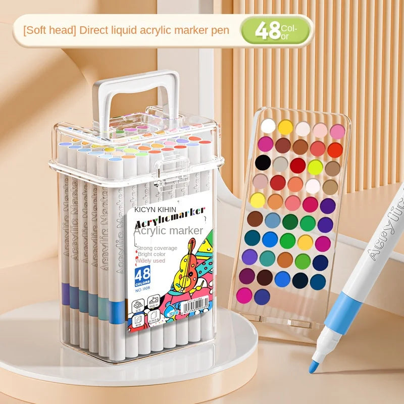 Markers Paper-friendly No Peeling Water-based 80/24 Colors