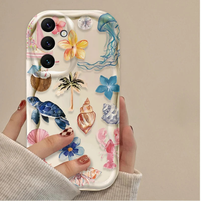 Samsung Galaxy Colorful Marine Organism Cover