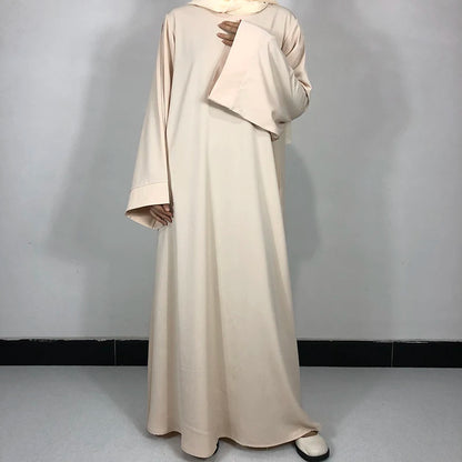 Abaya With Free Belt Muslim Dress