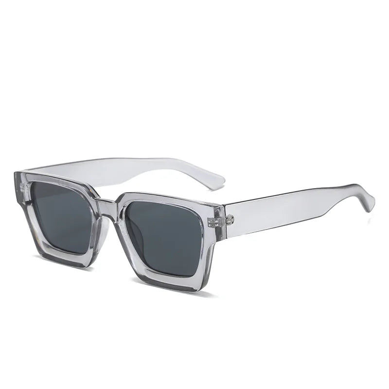 Square Luxury Retro Green Brand Designer Sun Glasses