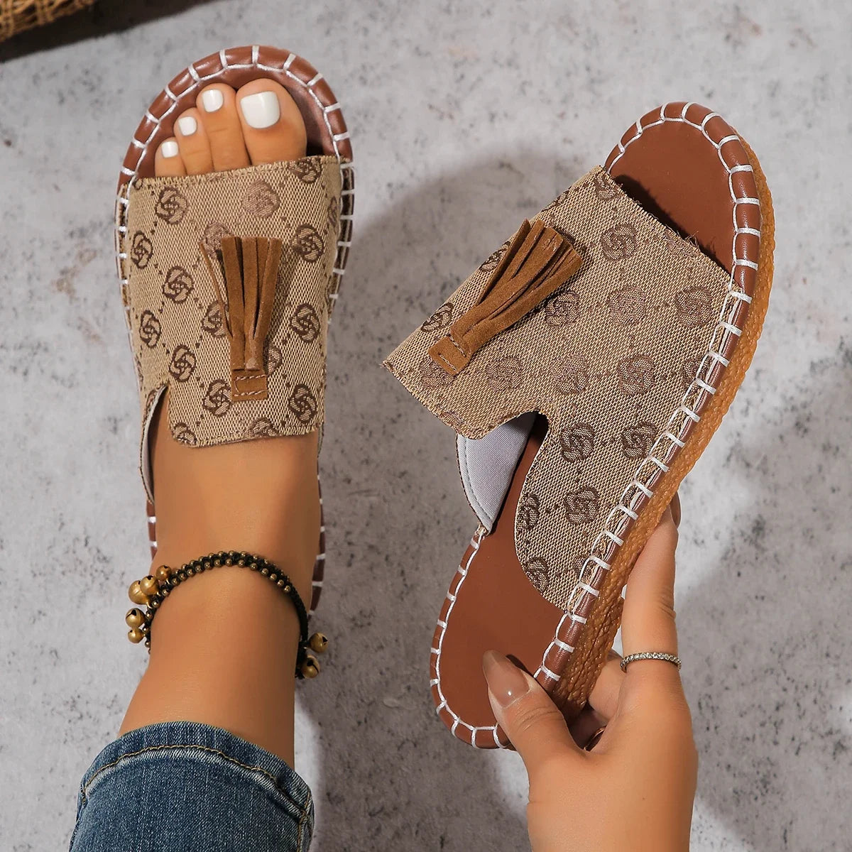 Casual Beach Flat Open Toe Slippers