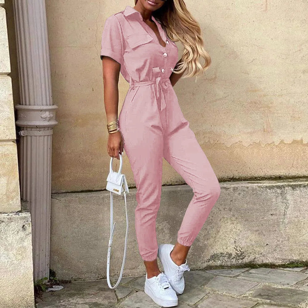 Casual Slim Fit Jumpsuit Pants