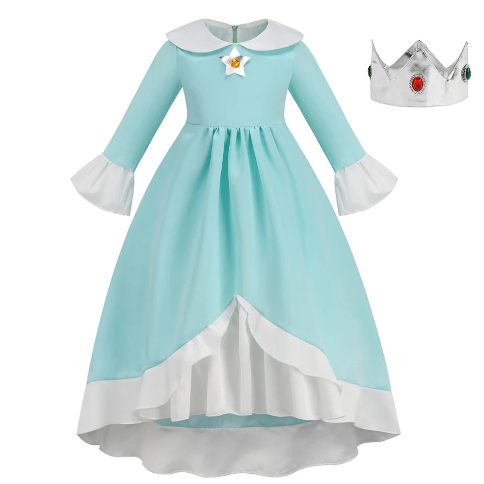 Peach Princess Daisy Cosplay Costume Rosalina Dress