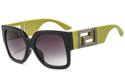Light Luxury Square Large Frame Hollow Temples Catwalk Sunglasses