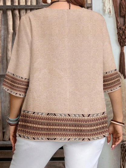 Plus size short sleeve shirt