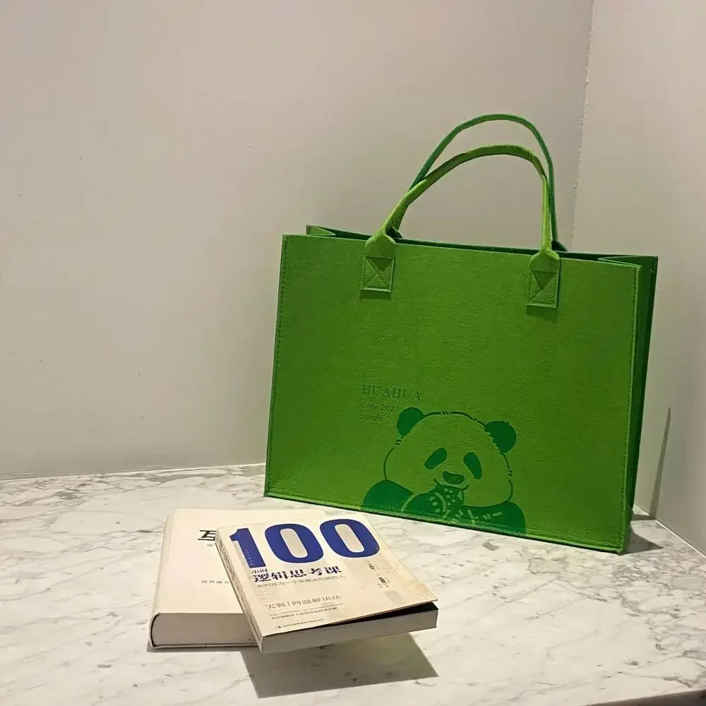 Flower Handbag Felt Large Shoulder Bag