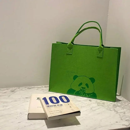 Flower Handbag Felt Large Shoulder Bag