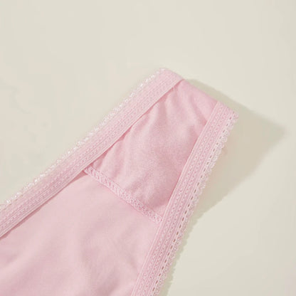 Sexy Low - Waist Thong Floral Embellishments Underwear