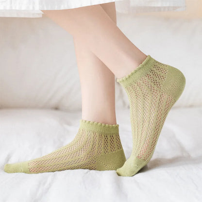 Soft Short Thin Mesh Socks