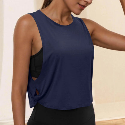 Sleeveless Yoga Tops Athletic Vest Workout Cool T-Shirt