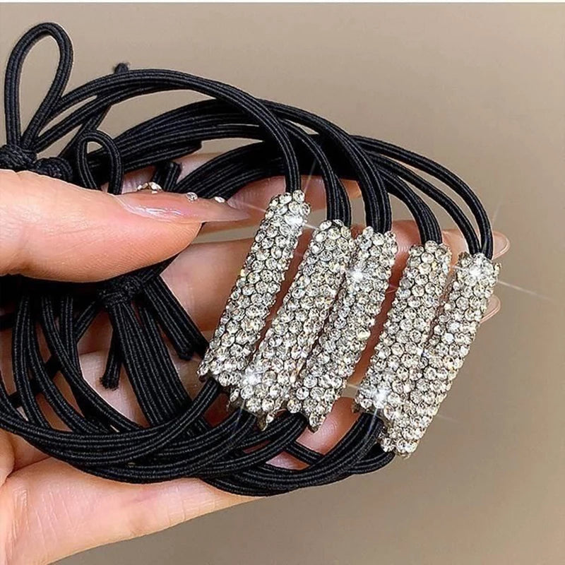 Rhinestone Hair Tie High Elasticity Hair Rope