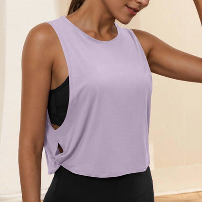 Sleeveless Yoga Tops Athletic Vest Workout Cool T-Shirt