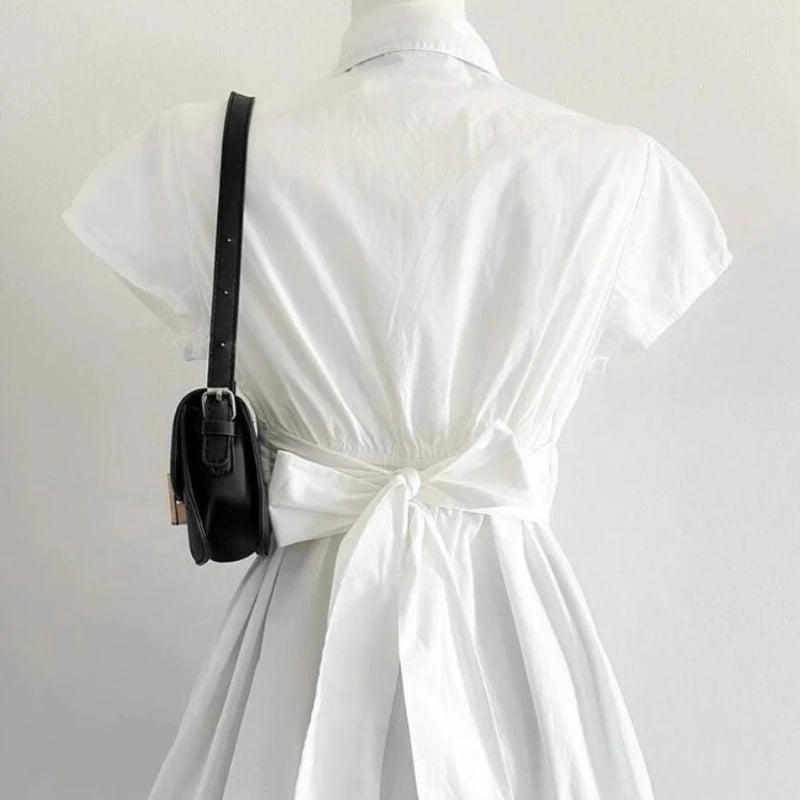 Deeptown Elegant Sweet White Blouse