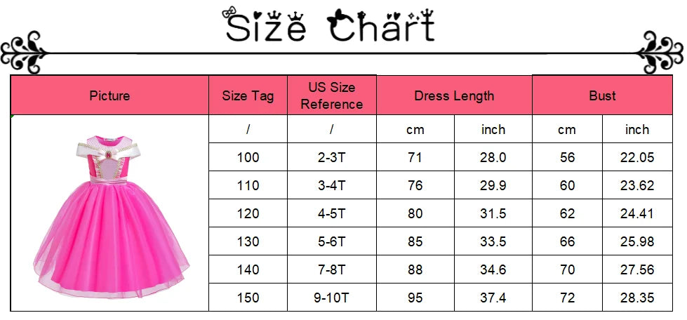 Pink Aurora Cosplay Costume Princess Dress