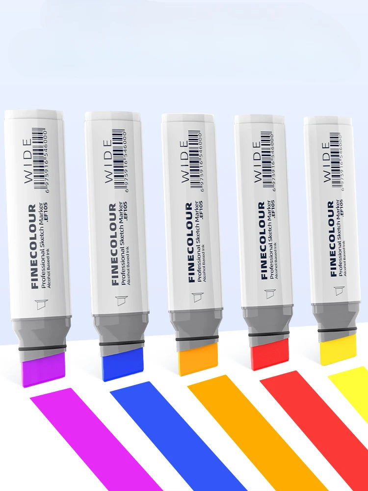 Finecolour 20mm Wide Markers Alcohol Line Sketching Art Markers Pen