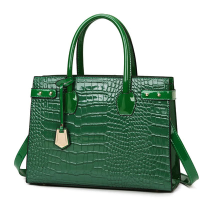 Retro Crossbody Crocodile Pattern Texture Bag Set