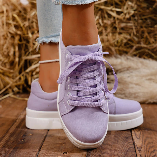Casual Lace Up Platform Tennis Sport Sneakers