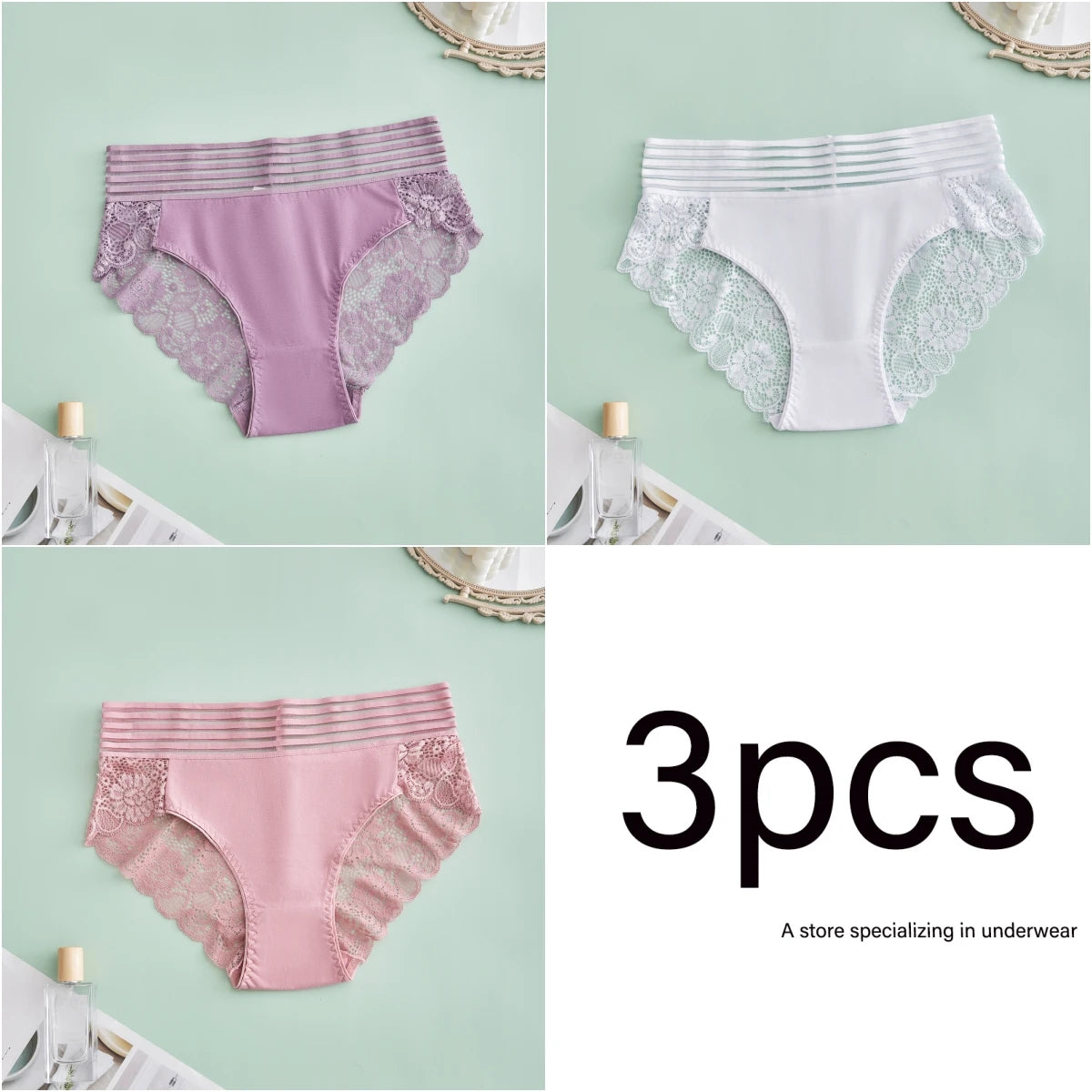 S-4XL plus size 3PCS sexy lace Lingerie
