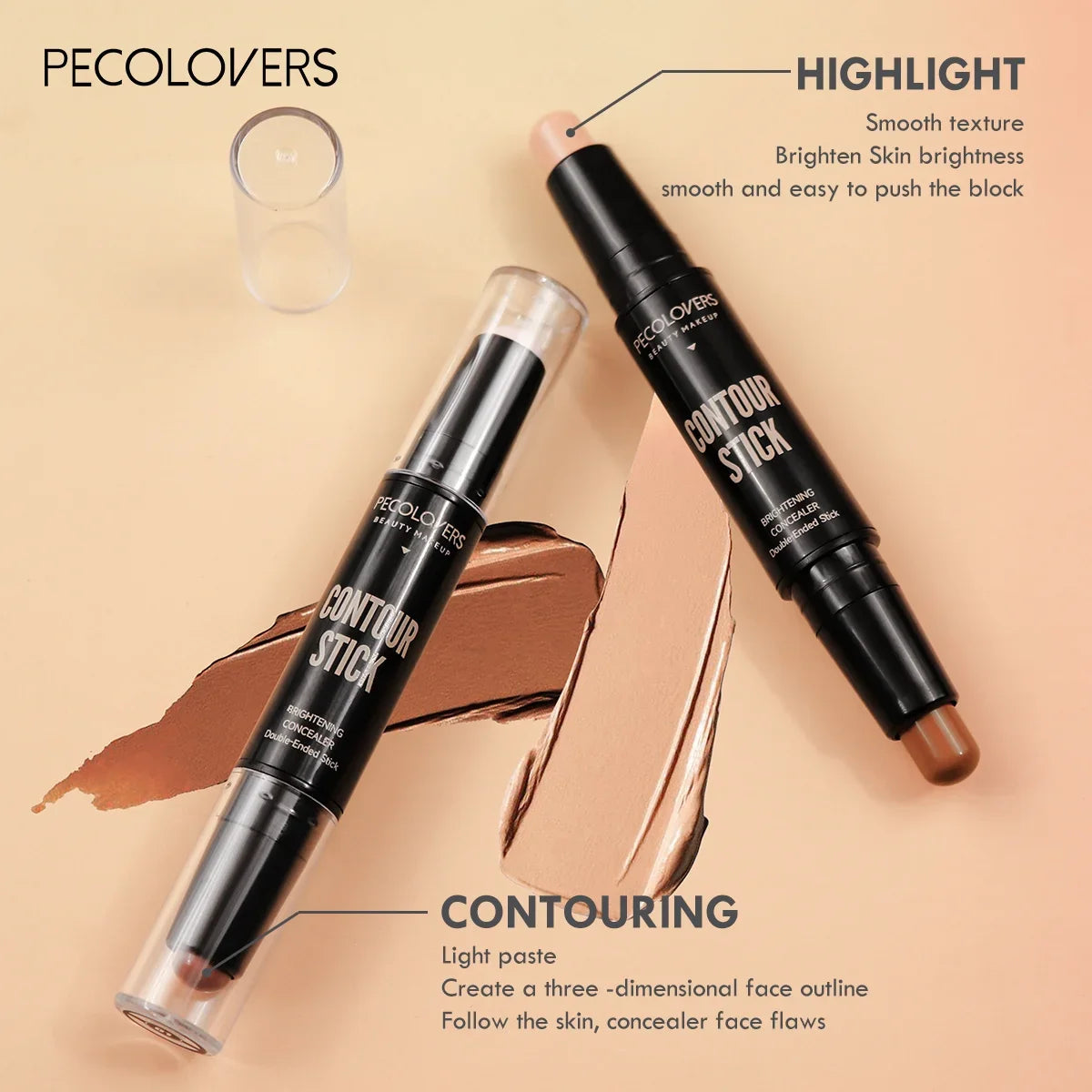 Double Head Highlight Waterproof Contouring Foundation