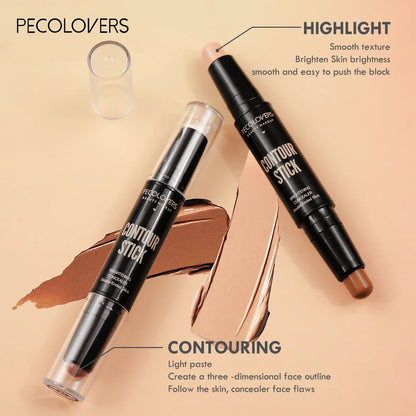 Double Head Highlight Waterproof Contouring Foundation