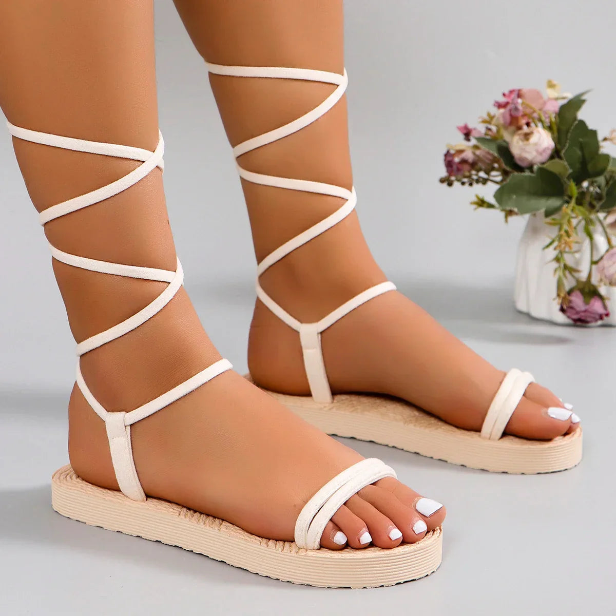 Anti-slip lightweight soft strappy sandals
