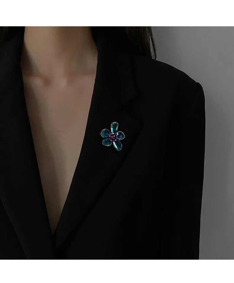 Crystal Flower Stud Earrings