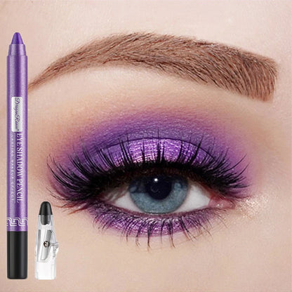 Metallic Blue Pearlescent Eyeshadow Pencil Stick Lasting Waterproof Smoky Glitter