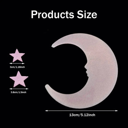 50/100pcs 3D Glow in the Dark Stars Moon Wall Stickers Luminous