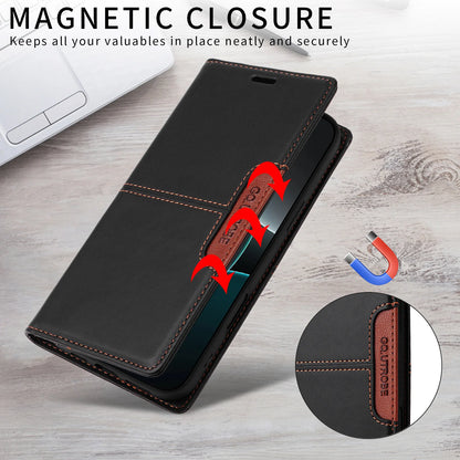 Magnetic Leather Case Flip Wallet Card Cover