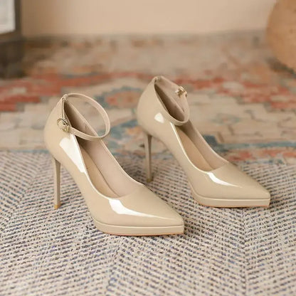 DANA Pearl Chain Leather Office Shoes