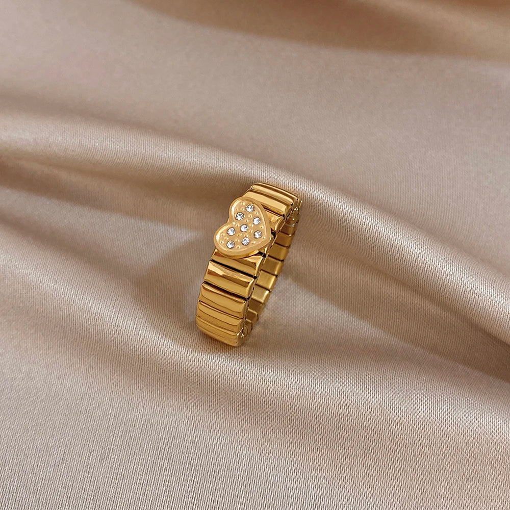 Gold Plated Stainless Steel Elastic Bangles Bracelet