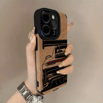 Cool Sports Car Phone Case For iPhone 18 Pro Max Faux Leather Cover