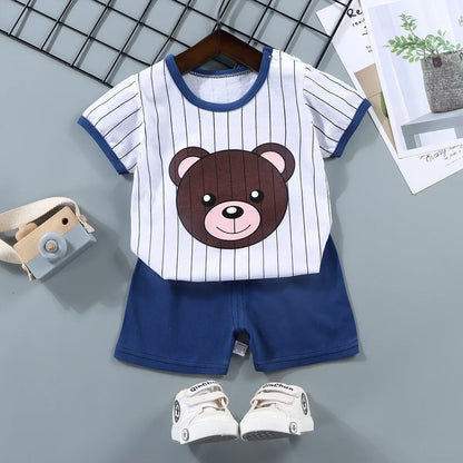 Children Boys Girl T-shirt Cotton Toddler Set