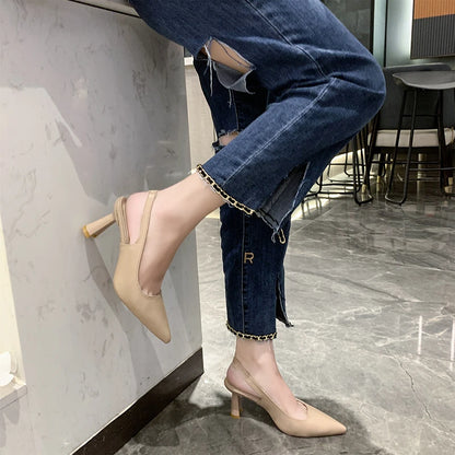 Stiletto Heel Shallow Mouth PU Sexy Sandals