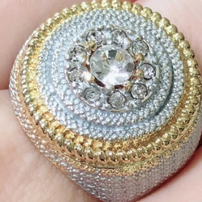Milangirl Clear Cubic Zircon Luxurious Round Ring