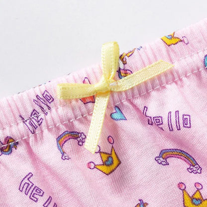 5/20 Pieces Girls Cotton Unicorn Cute Pets Cartoon Triangle Underwear