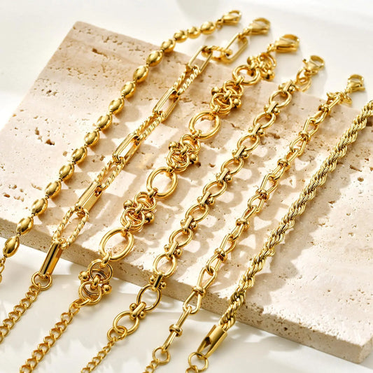 DANA Chunky Gold Plated Bracelets