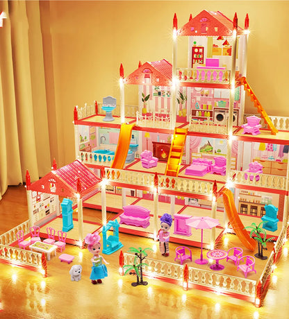 Toy 3d Assembly Diy Mini Toy House Accessories Villa Princess Castle