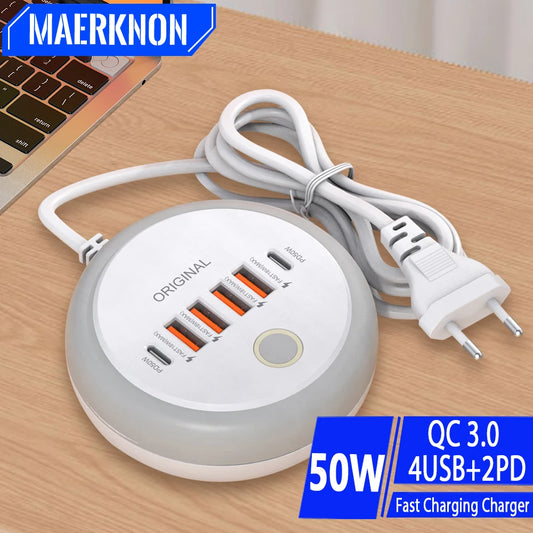 Multi Ports PD Type C Fast Charging Wall Charger