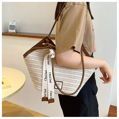 Straw Woven Basket Luxury Bag