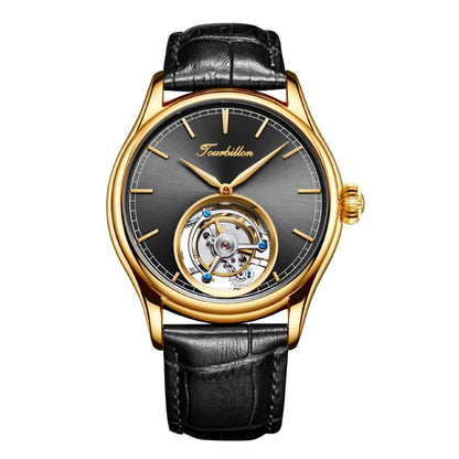 Real Tourbillon Mechanical Automatic Mechanical Sapphire Glass Stainless Steel Wristwatch