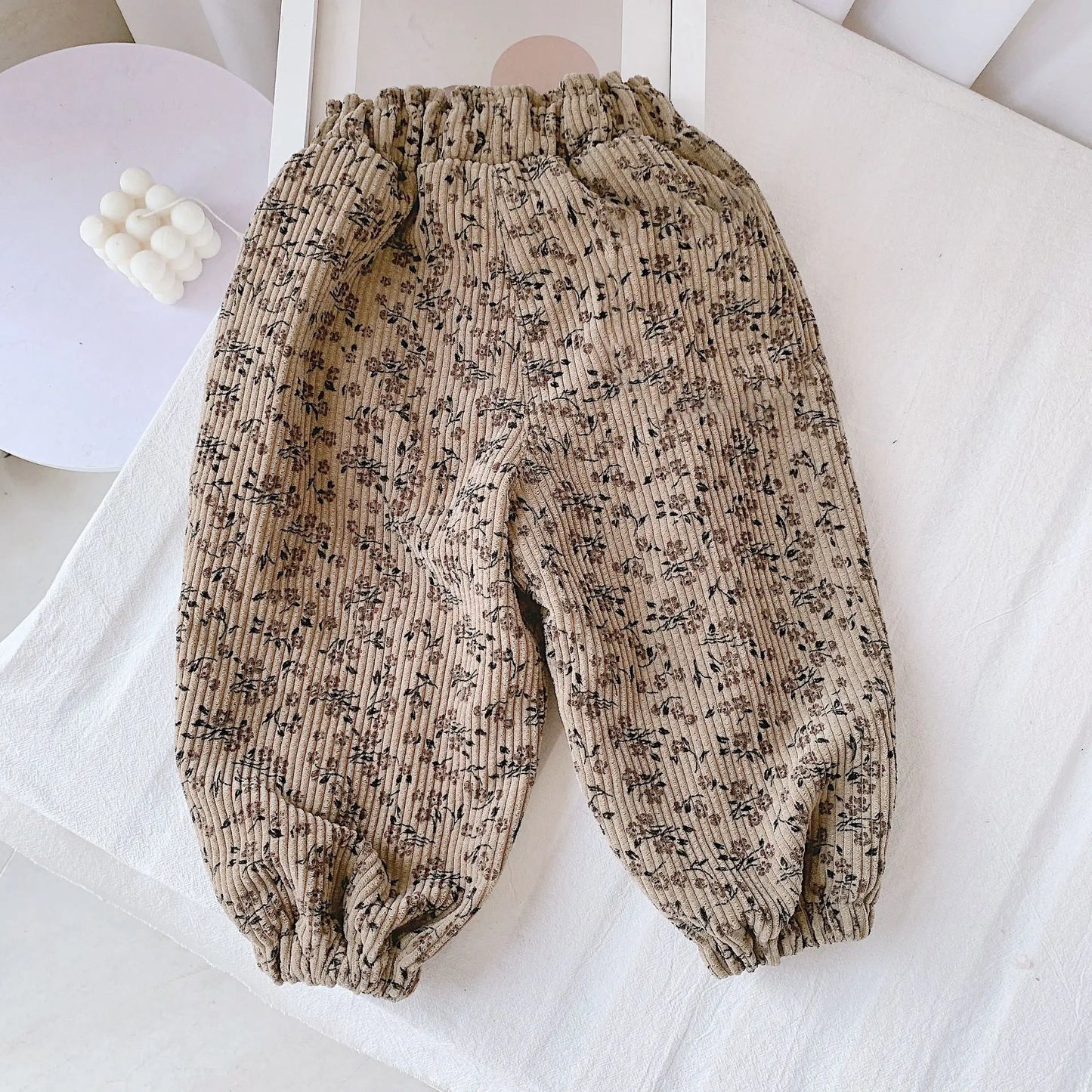 Korean Style Toddler Girls Corduroy Harem Pants