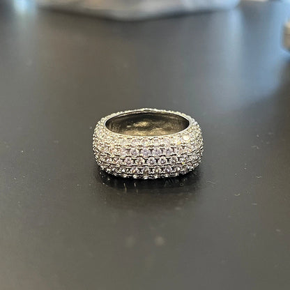 Luxury Crystal Cubic Zirconia Geometric Band Bridal Gorgeous Rings
