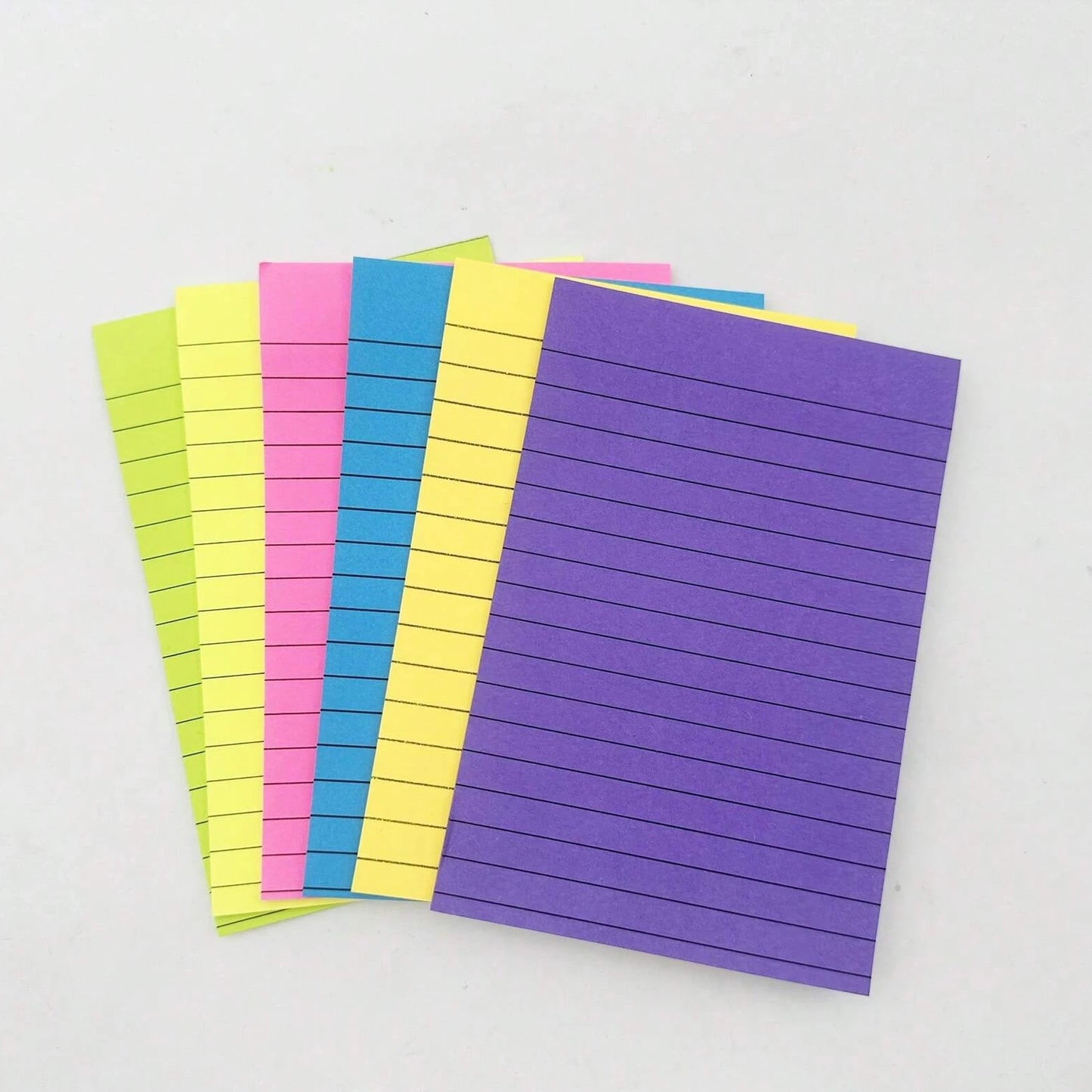 Large Lined Fluorescent Sticky Notes  Memo Pads
