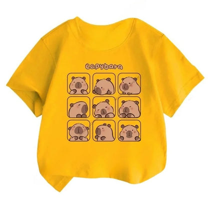 Capybara Printing Cute Short-Sleeved T-Shirt