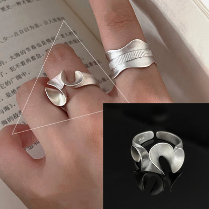 DANA 925 Sterling Silver Arched Wide Ring