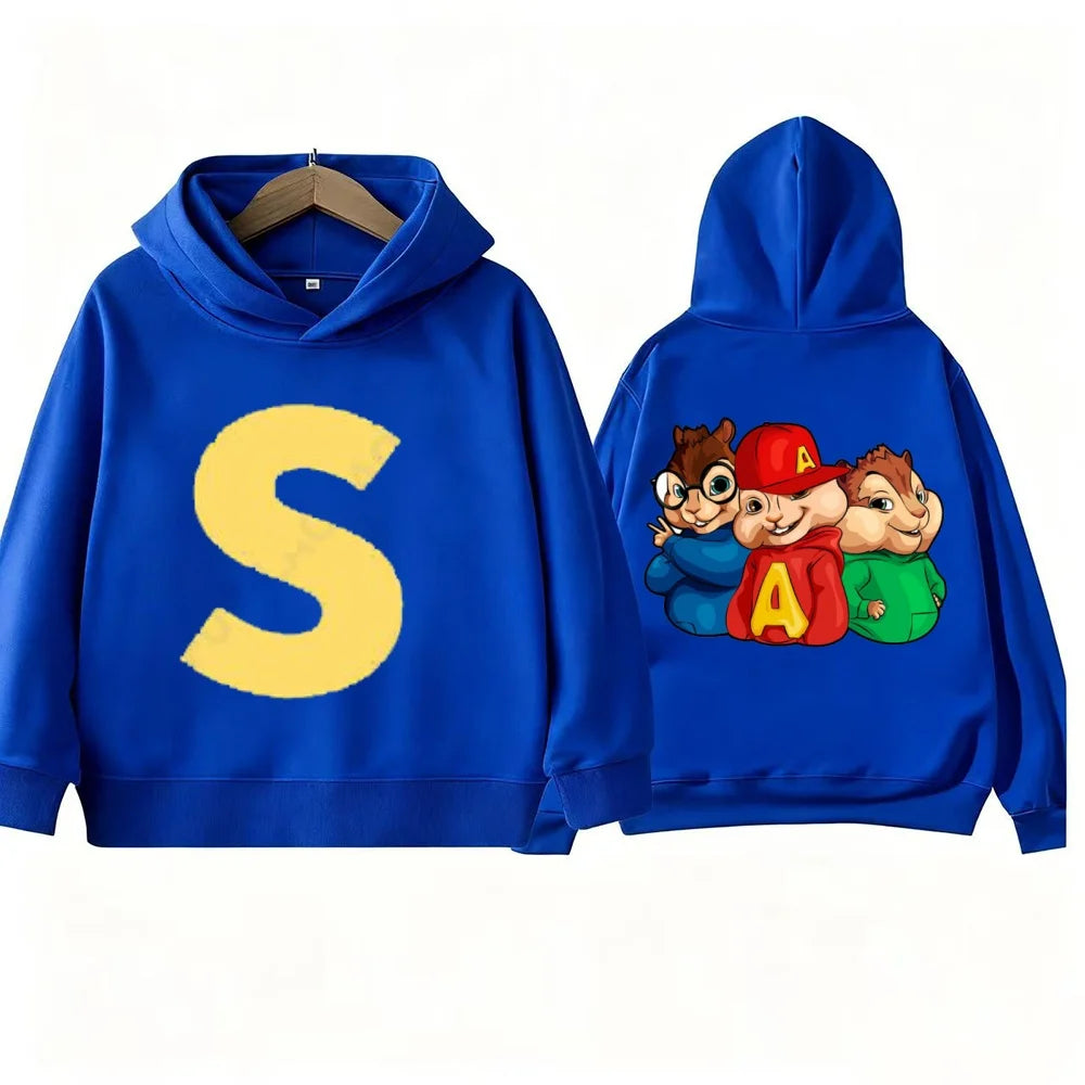 Alvin Chipmunk Printed Sportswear Spring Autumn Long Sleeve Casual Hoodie
