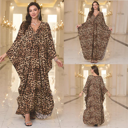 Kaftan Wave Neck Swimsuit Cover Up Caftan Dress